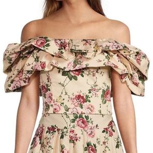 Antonio Melani x The Style Bungalow Miraflores Off-The-Shoulder Crop Top